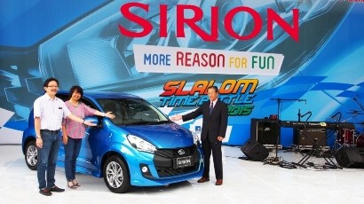 Daihatsu New Sirion saat diluncurkan di Jakarta baru-baru ini.